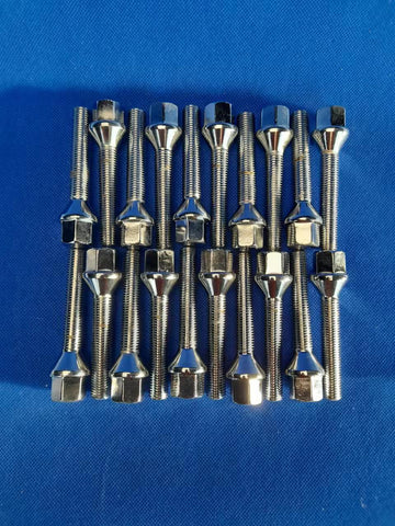 20PCS wheel bolts M12X1.25 17mm Hex 26mm high 60 thread long Chrome Plated