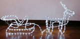 Reindeer Sleigh LED Tube Christmas Ornament decoration Xmas USB White