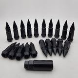 20PCS Black Lock Wheel Steel Nuts Spike Lug Nuts Set