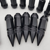 20PCS Black Lock Wheel Steel Nuts Spike Lug Nuts Set