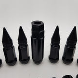 20PCS Black Lock Wheel Steel Nuts Spike Lug Nuts Set