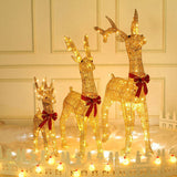 Golden Reindeer LED Christmas Ornament Decoration Xmas USB