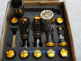 Lock Wheel Nuts Lug Nuts Set 12x 1.5 Black for Mazda Mitsubishi Toyota Honda