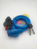Bicycle Lock Pram Stroller Trolley Bike Chain Key Hole Cover Steel Wire Scooter