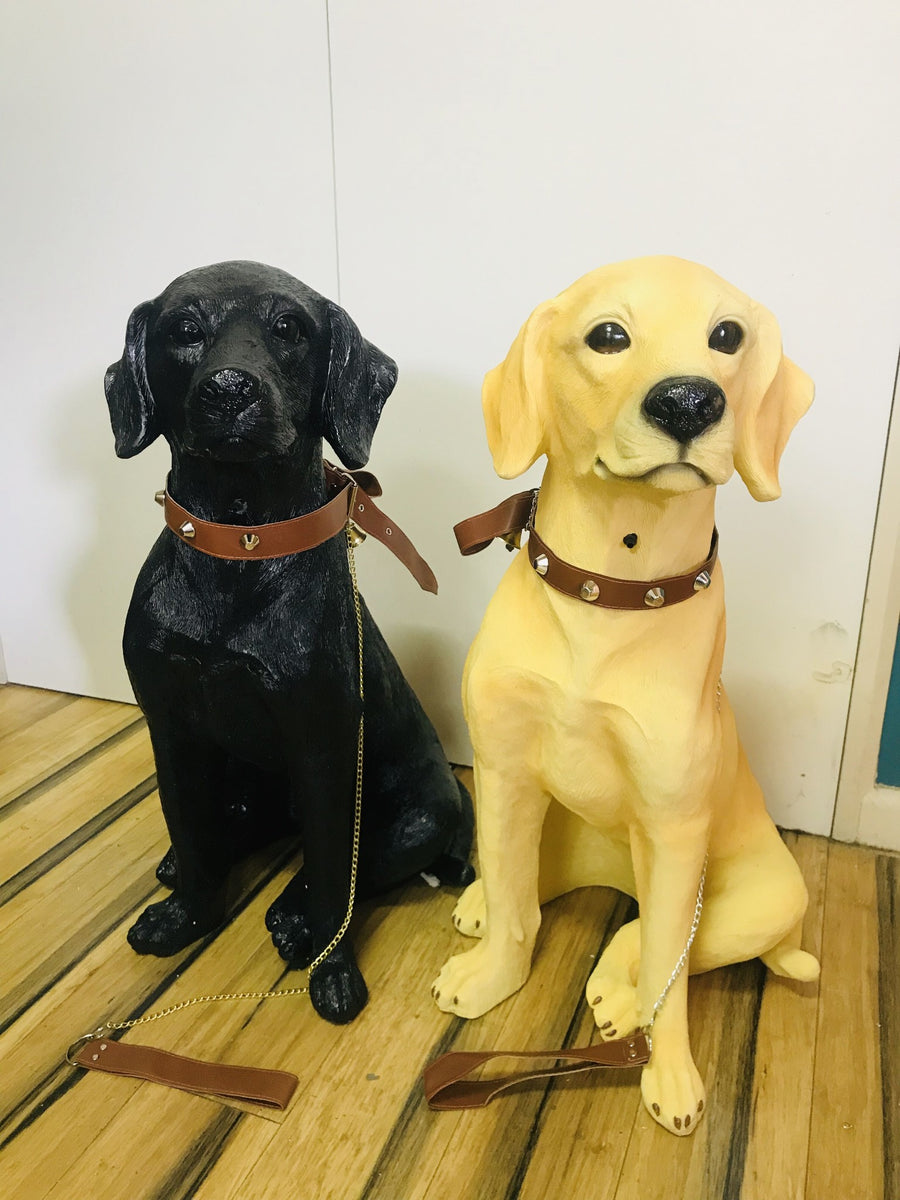 Resin Labrador Dog Statue with motion sensor bark Caold Technology