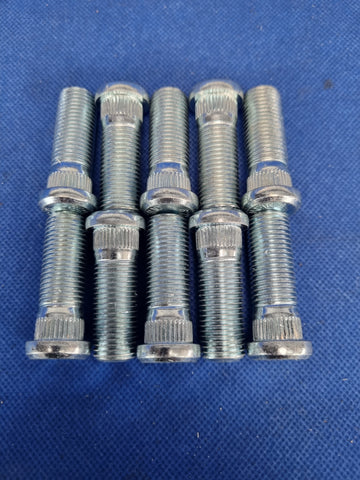 10PCS Extended Press In Wheel Studs Straight Knurl M14x1.5 Grade 12.9 45mm Length