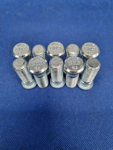10PCS Extended Press In Wheel Studs Straight Knurl M14x2.0 Grade 12.9 45mm Length