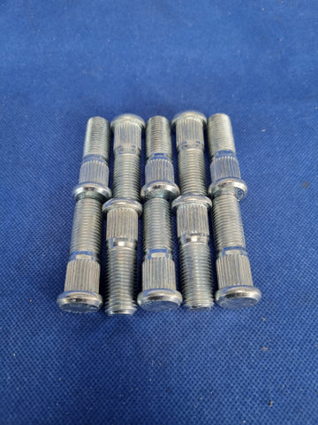 10PCS Extended Press In Wheel Studs Straight Knurl M14x1.5 Grade 12.9 50mm Length