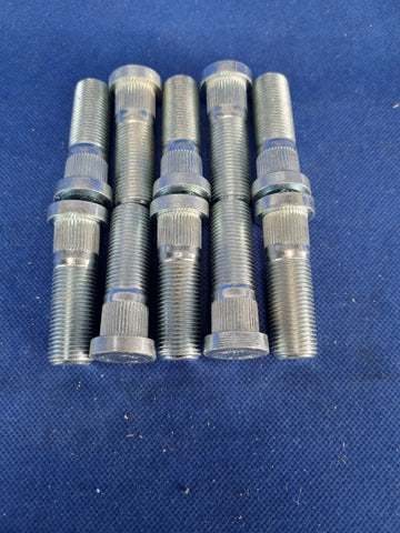 10PCS Extended Press In Wheel Studs Straight Knurl M16x1.5 Grade 12.9 60mm Length