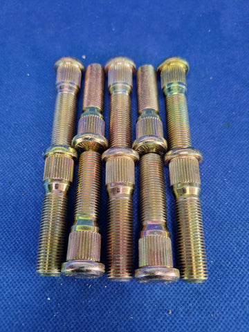 10PCS Extended Press In Wheel Studs Straight Knurl 1/2"-20 UNF Grade 12.9 60mm Length