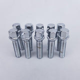 Taper Seat Wheel Bolts  M14X1.5 43mm Long Thread Chrome Black 10/20 PCS