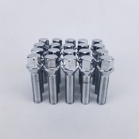 Taper Seat Wheel Bolts  M14X1.5 43mm Long Thread Chrome Black 10/20 PCS