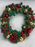 Christmas Garland Wreath Ornament Hanging Decoration LED Xmas Free Shipping