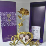 Gold Rose Valentine's Day picture frame artificial gift Love Free Postage