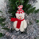 Christmas Tree Decoration Snowman Santa Pair Ornament Hanging Xmas
