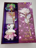 Crystal Rose Valentine's Day Mother's day artificial gift Love teddy bear