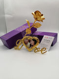 Gold Rose Valentine's Day picture frame artificial gift Love Free Postage