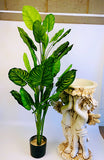 Artificial Realistic Plants Fake Philodendron Decoration 5-pronged leaf 1.2m