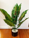 Artificial Realistic Plants Fake Canna 12 Leaves Decoration 0.7m