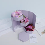 Artifical Fake Rose Bouquet Box Valentine's Day Wedding Gift Love Decor