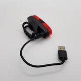 Deemount bicycle tail light rear night USB recharge COB LED Red Blue White Flash
