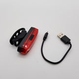 Deemount bicycle tail light rear night USB recharge COB LED Red Blue White Flash