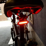 Deemount bicycle tail light rear night USB recharge COB LED Red Blue White Flash