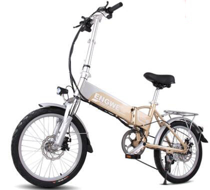 Electric Bike Bicycle Foldable E Bike Battery Powered 36V 250W Red Gold