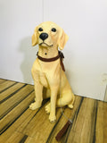 Resin Labrador Dog Statue with motion sensor bark