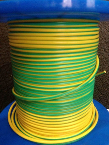 100 Meter Roll 4mm² Earth Wire Electrical Green Yellow Single Core
