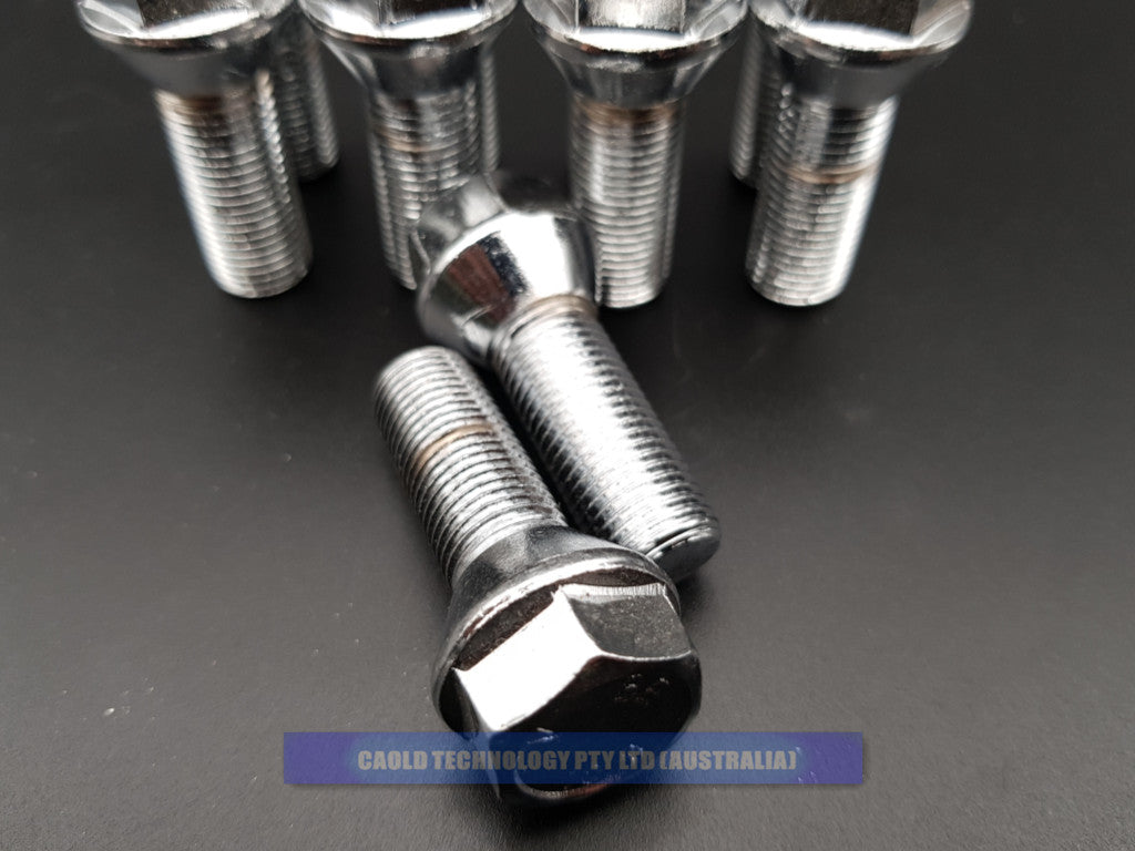 Cruize Wheel Locking Bolts For Mercedes CLC CLK SLK R170 R171 – M12x1.5 28mm – Set Of 4 + Key