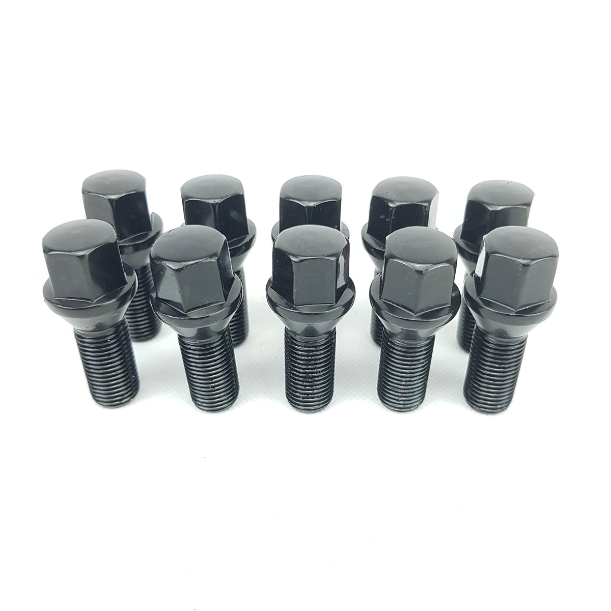 Cone Seat Wheel Bolts Black M12X1.5 17mm Hex 38mm Long Thread – Caold ...